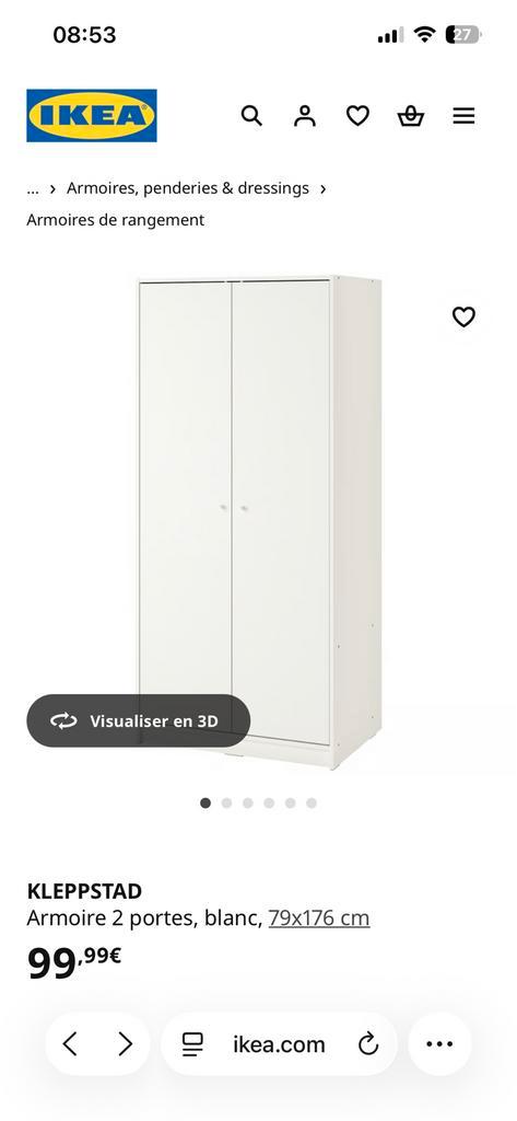 2 IKEA kledingkast - 2 armoires vêtements IKEA, Huis en Inrichting, Kasten | Kleerkasten, Gebruikt, Ophalen