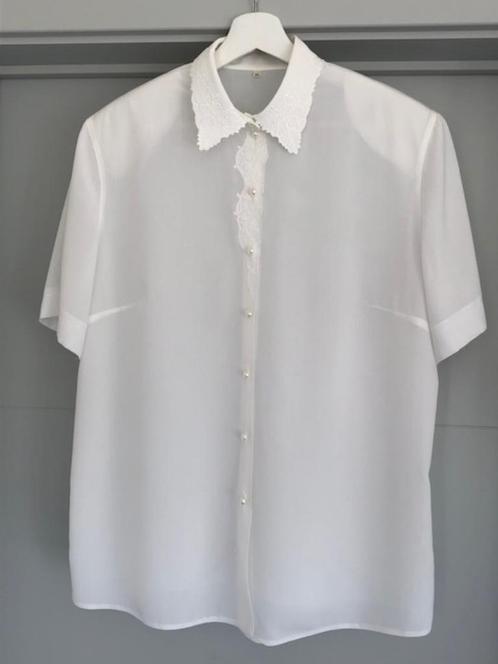 Witte blouse maat 50, Kleding | Dames, Grote Maten, Zo goed als nieuw, Blouse of Tuniek, Wit, Ophalen of Verzenden