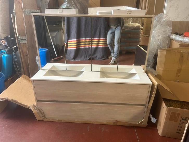 Badkamermeubel 120cm, Huis en Inrichting, Badkamer | Badkamermeubels, Nieuw, Ophalen