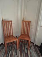 4x teak eetkamer stoelen, Enlèvement, Comme neuf