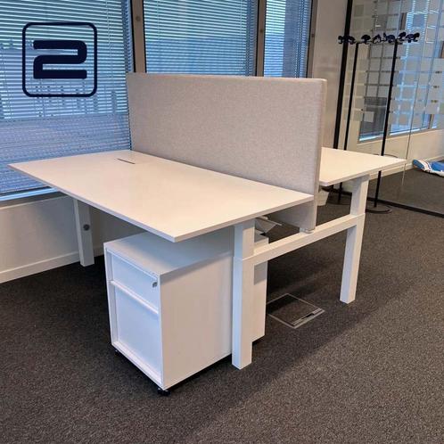 OSMOZ Feelgood Dubbele Workbench, Huis en Inrichting, Bureaus, Zo goed als nieuw, Bureau, In hoogte verstelbaar, Ophalen