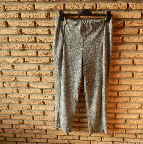 (17) -pantalon femme t.42 gris moucheté, Kleding | Dames, Broeken en Pantalons, Zo goed als nieuw, Maat 42/44 (L), Grijs, Lang