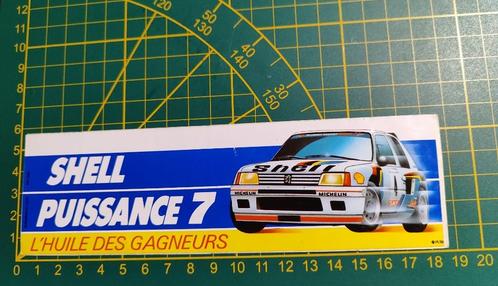 Sticker Peugeot 205 T16 Shell (Zeldzaam), Collections, Autocollants, Sport, Enlèvement ou Envoi