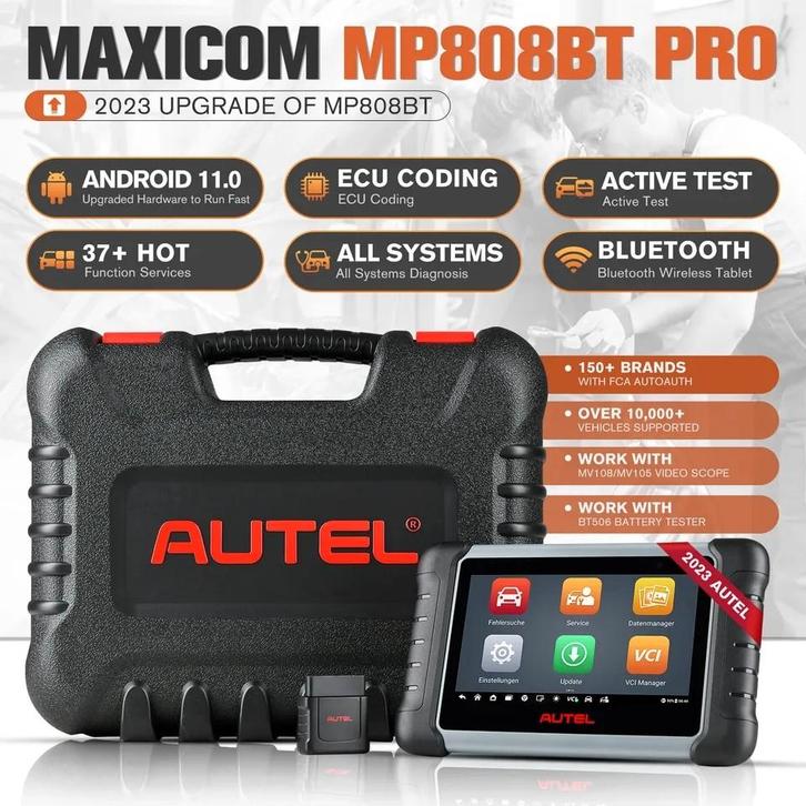 Autel maxipro MP808BT pro universeel uitleesapparaat maxidas, Auto diversen, Autogereedschap, Nieuw, Ophalen of Verzenden