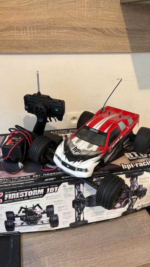 HPI E-Firestorm 10T, Hobby en Vrije tijd, Modelbouw | Radiografisch | Auto's, Gebruikt, Auto offroad, Elektro, Schaal 1:10, RTR (Ready to Run)