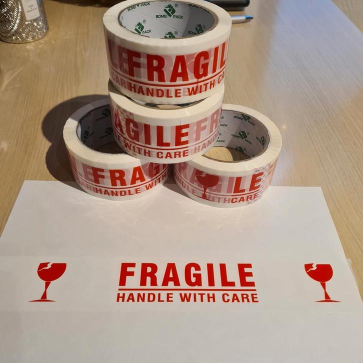 Kwetsbaar plakband, set van 4 stuks, Hobby en Vrije tijd, Modelbouw | Overige, Nieuw, Ophalen of Verzenden