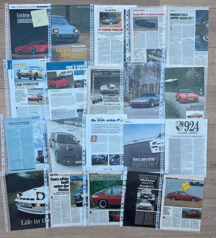 PORSCHE 924 - ARTIKELS, Boeken, Auto's | Folders en Tijdschriften, Porsche, Ophalen of Verzenden