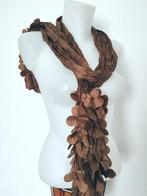 Magnifique foulard marron chocolat à détails "pétales" 3D, Dieren en Toebehoren, Reptielen en Amfibieën | Toebehoren, Ophalen of Verzenden