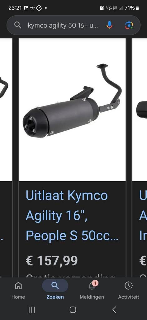oem origineel kymco agility 50cc 16+ uitlaat, Auto-onderdelen, Uitlaatsystemen, Nieuw, Ophalen of Verzenden