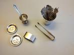 Lot kleine decoratieve voorwerpen in zilvermetaal, Antiek en Kunst, Antiek | Zilver en Goud, Ophalen, Zilver