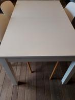 Uittrekbare witte houten tafel, Huis en Inrichting, Tafels | Eettafels, Ophalen