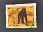 Ajman 1969 - wilde dieren - bruine beer, Ophalen of Verzenden, Gestempeld, Midden-Oosten