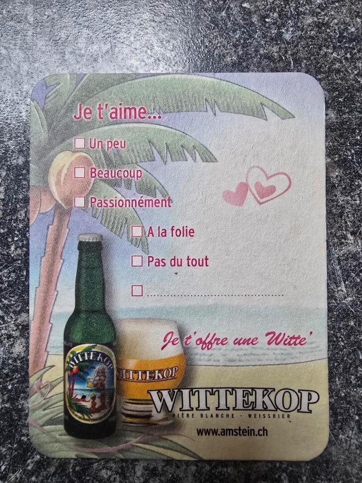 Nieuw bierviltje Wittekop – Amstein Zwitserland, Verzamelen, Biermerken, Nieuw, Viltje(s), Overige merken, Ophalen of Verzenden