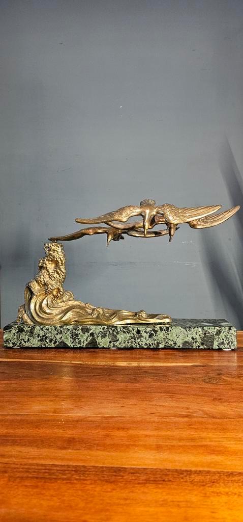 Bronzen beeld / art deco / beeld / vintage / antiek, Antiek en Kunst, Kunst | Beelden en Houtsnijwerken, Ophalen of Verzenden