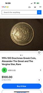 Griekse munt drachmas 100, Postzegels en Munten, Ophalen, Overige landen, Losse munt
