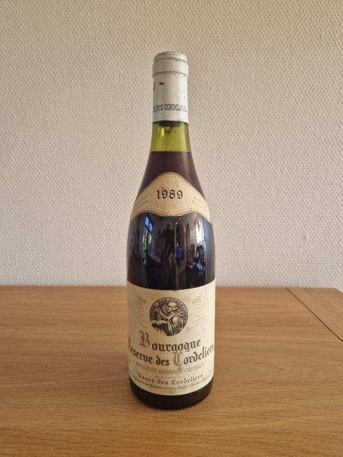 Réserve des Cordeliers - 1989 - Bourgogne - 75 cl, Collections, Vins, Neuf, Vin rouge, France, Pleine, Enlèvement ou Envoi