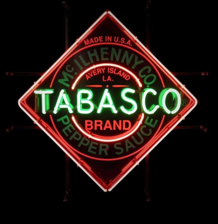 Tabasco neon en veel andere USA decoratie reclame neons, Verzamelen, Merken en Reclamevoorwerpen, Nieuw, Lichtbak of (neon) lamp
