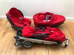 bebeconfort kinderwagen voor baby's, set, 3-in-1, in rood, Kinderen en Baby's, Kinderwagens en Combinaties, Gebruikt, Met autostoeltje