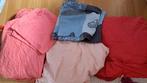 lot 3 draps housse matelas 140 cm + 3 taies, Ophalen of Verzenden, Rood