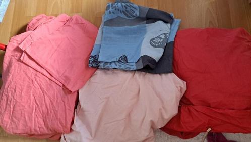 lot 3 draps housse matelas 140 cm + 3 taies, Huis en Inrichting, Slaapkamer | Beddengoed, Rood, Ophalen of Verzenden