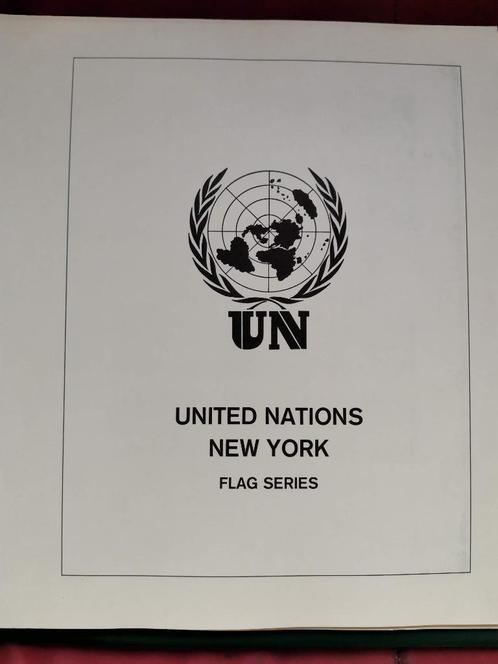 13 Lindner bladen United Nations New York vlaggen 1980-1985, Postzegels en Munten, Postzegels | Toebehoren, Verzamelalbum, Ophalen of Verzenden