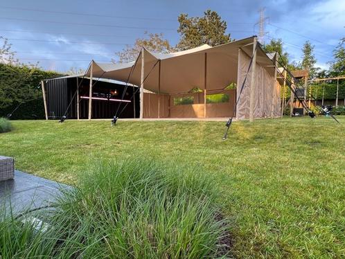 verhuur stretchtent 10m x 15m, Hobby en Vrije tijd, Feestartikelen | Verhuur, Ophalen