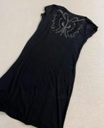 Mooie zwarte lange jurk - Philipp Plein met vlinder op rug, Maat 42/44 (L), Ophalen of Verzenden, Onder de knie, Zo goed als nieuw