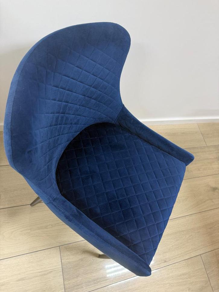 Eetkamerstoelen, Huis en Inrichting, Stoelen, Zo goed als nieuw, Blauw, Ophalen of Verzenden