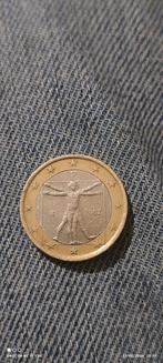 Munt Vitruvius man 2002 van €1, Italië, Ophalen of Verzenden