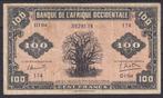 AOF – WAS 100 fr 1942 FINE, Postzegels en Munten, Ophalen of Verzenden, Overige landen, Los biljet