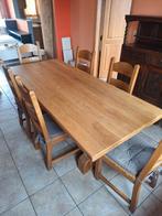 Table salle à manger et 6 chaises  210x90cm, Ophalen, Zo goed als nieuw