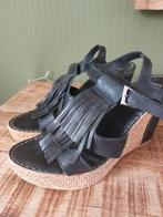 Sandales compensées noires pointure 40, Vêtements | Femmes, Comme neuf, Enlèvement ou Envoi