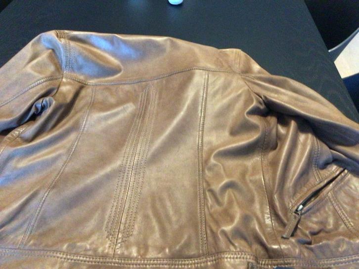 Leder vest, Kleding | Dames, Jassen | Zomer, Zo goed als nieuw, Maat 46/48 (XL) of groter, Beige, Ophalen of Verzenden