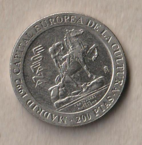 Spanje : 1 (gebruikte) munt van 200 pesetas (1992), Postzegels en Munten, Munten | Europa | Niet-Euromunten, Losse munt, Ophalen of Verzenden