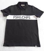 Maat 134 – Fish & Chips zwarte Polo, Jongen, Ophalen of Verzenden, Zo goed als nieuw, Shirt of Longsleeve