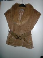 Trendy mouwloos vestje in nepbont maat medium, Comme neuf, Beige, Taille 38/40 (M), Enlèvement ou Envoi