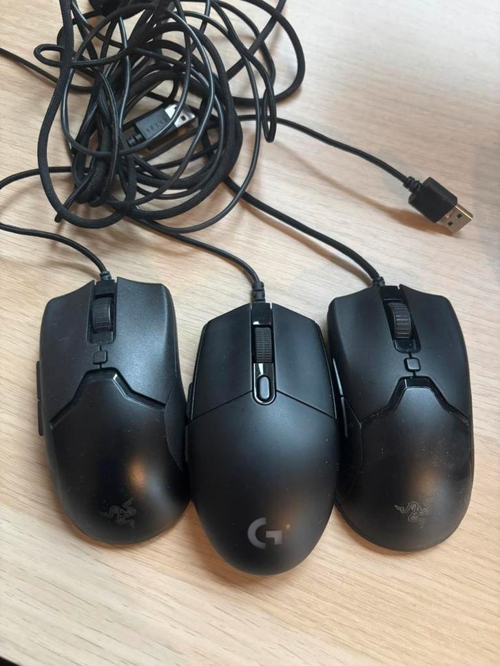 3 gaming muizen, Informatique & Logiciels, Souris, Utilisé, Enlèvement