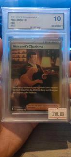 Giovanni's Charisma FA Pokémon 51 204/165 UCG 10 PSA, Ophalen, Nieuw, Losse kaart
