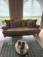 Landelijke 3-zit taupe in velours, Maison & Meubles, Canapés | Coins salons complets, Enlèvement, Comme neuf