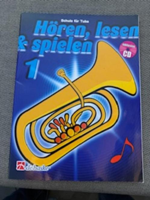 Horen, lezen en spelen Tuba / Sousafoon (duits), Muziek en Instrumenten, Blaasinstrumenten | Tuba's, Zo goed als nieuw, Tuba in si bemol