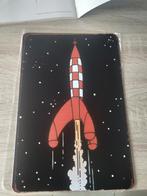 Tintin kuifje Hergé plaque métallique l'une fusée, Tintin, Enlèvement ou Envoi, Neuf