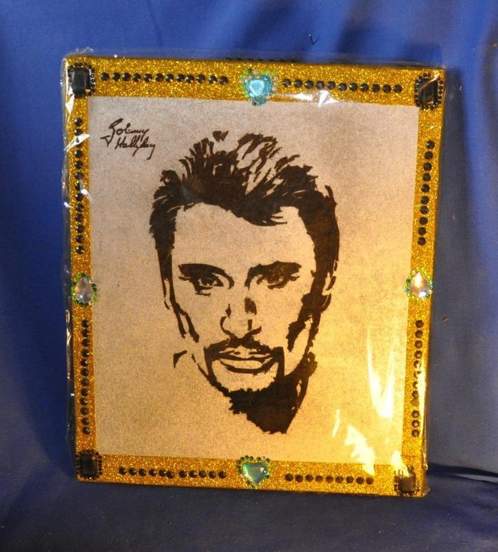 cadre jhonny halliday neuf, Collections, Musique, Artistes & Célébrités, Neuf, Affiche, Œuvre d'art ou Peinture, Enlèvement ou Envoi