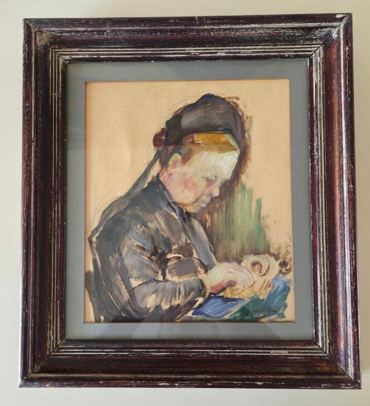 Antiek schilderij, Antiek en Kunst, Kunst | Overige Kunst, Ophalen of Verzenden