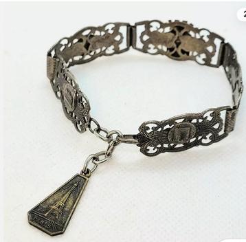 ANTIEKE FRANSE FILIGRAAN ARMBAND JAREN 30 /40  beschikbaar voor biedingen