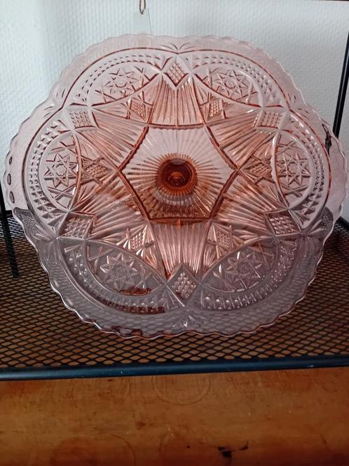 Taart schotel kristal, Antiek en Kunst, Antiek | Glaswerk en Kristal, Ophalen of Verzenden