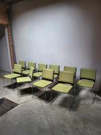 Design Stapelbare Eetkamerstoelen Groen/Zwart (10 Stuks), Huis en Inrichting, Stoelen, Riet of Rotan, Zwart, Design, Ophalen of Verzenden