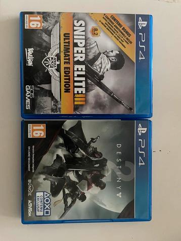 Jeux PS4: Destiny 2, Sniper Elite III