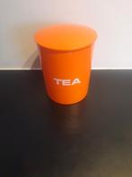 Voorraadpot thee tea, deens design oranje vintage, jaren 70, Verzamelen, Ophalen of Verzenden