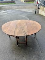 Houten ronde eettafel, Huis en Inrichting, Tafels | Eettafels, Ophalen, Gebruikt, Vijf personen of meer, 200 cm of meer