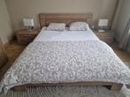 Slaapkamer set: bed+nachtkast+ladekast, Ophalen, Gebruikt, Tweepersoons, Hout